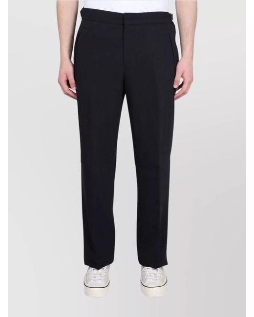PT Torino Blue Regular-Fit Straight-Leg Trousers for men