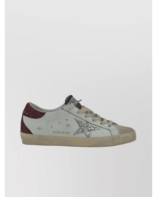 Golden Goose Deluxe Brand Gray Starry Distressed Leather Sneakers