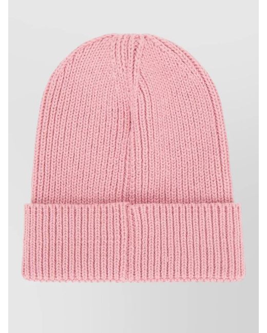 The North Face Pink Logo Cuffed Beanie