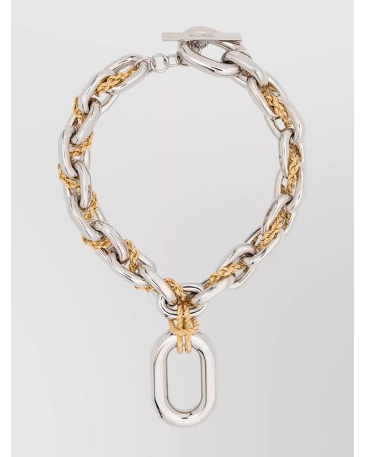 Rabanne White Aluminium Chain Necklace