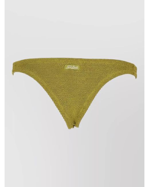 Mc2 Saint Barth Yellow Textured Fabric Loungewear Underwear Set