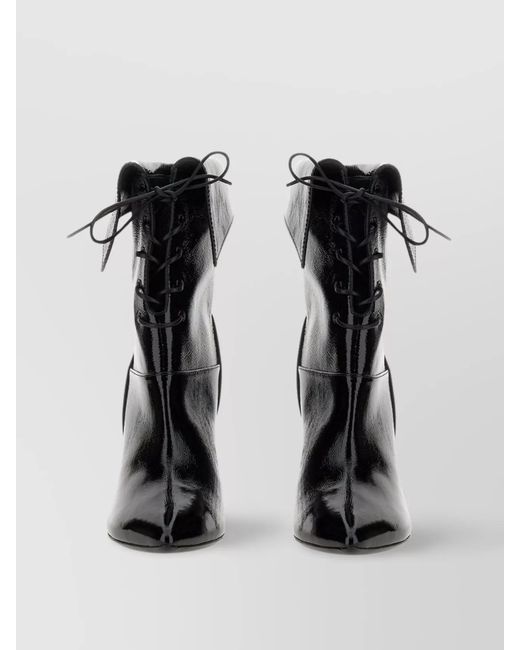 Philosophy Black Leather Lace Up Boots