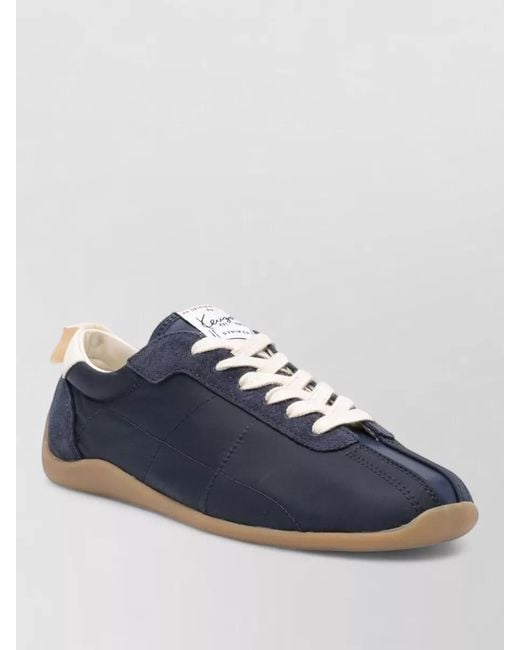 KENZO Blue Lace Up Low Top Shoes Rubber Sole