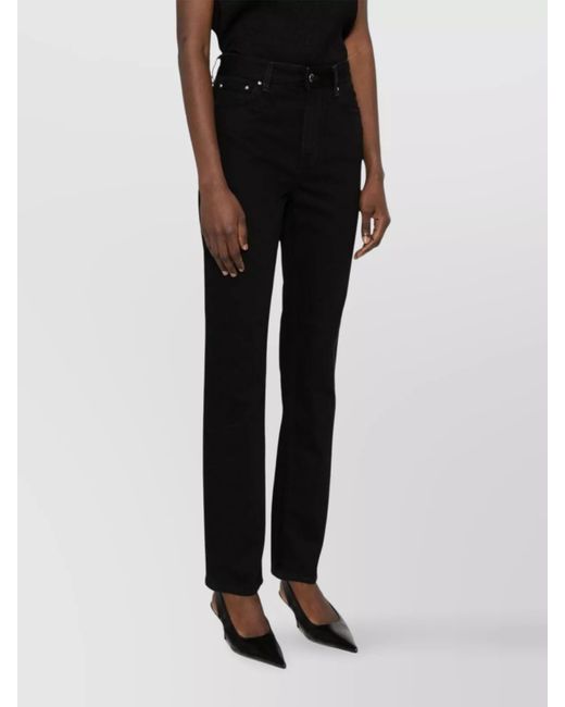 Totême Black Denim Straight-Leg Trousers