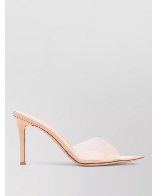 Gianvito Rossi Pink Plexi Mule Sandals