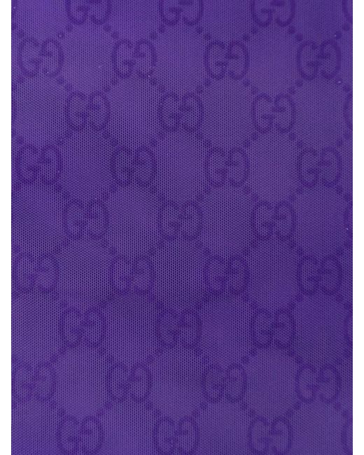 Gucci Purple Printed Stretch Tights