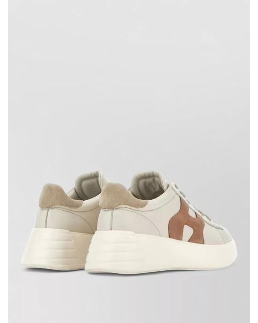 Hogan Natural Leather Low-Top Sneakers