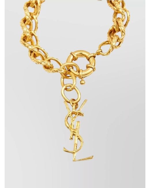 Saint Laurent Metallic Rope Chain Bracelet