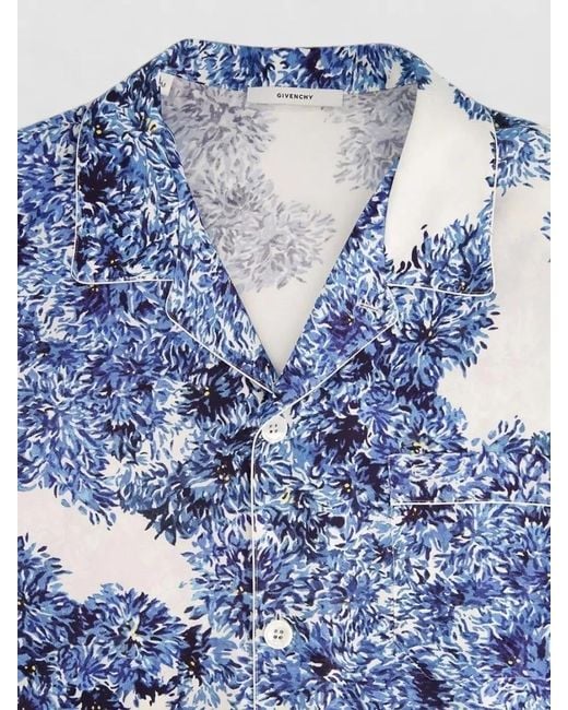Givenchy Blue Silk Shirt for men