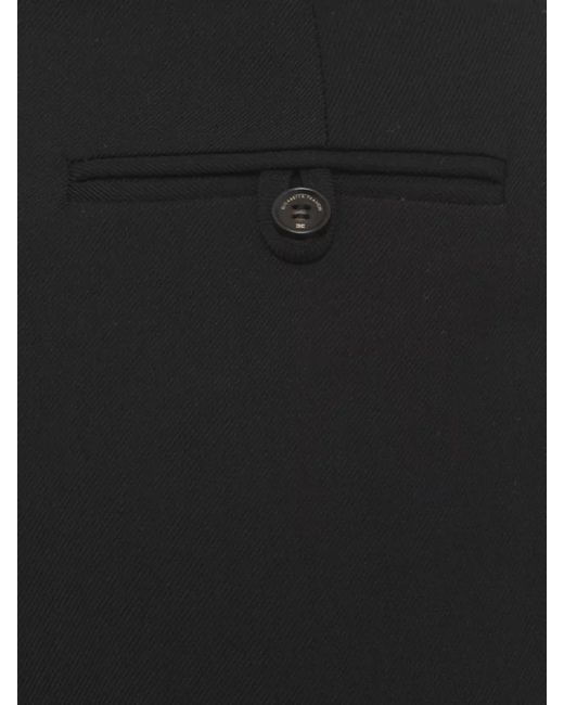Elisabetta Franchi Black Tailored Trousers Pleated Front Belt Loops