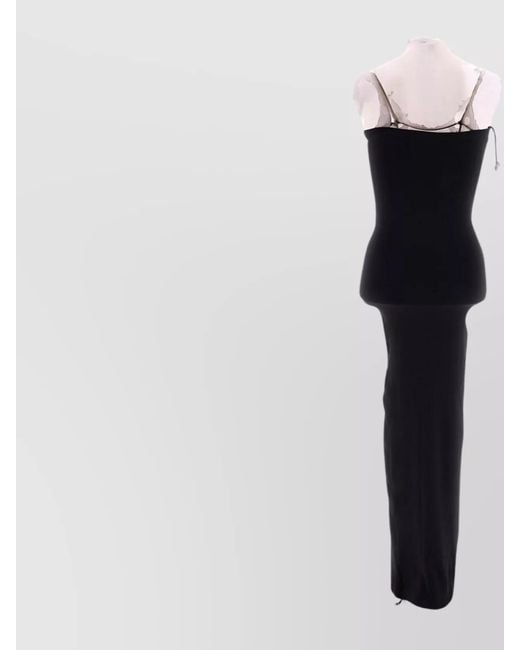 Wolford Black Draped Strapless Mini Dress