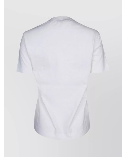 Brunello Cucinelli White Versatile Crew Neck Short Sleeve Top
