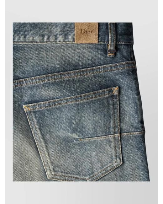 Dior Blue Skinny Jeans for men