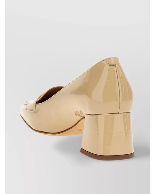 Tod's Natural Patent Leather Pumps