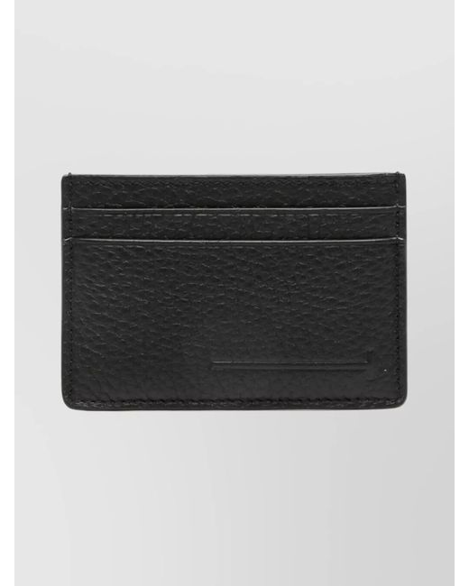 Tom Ford Black Leather Card Holder Textured Design for men