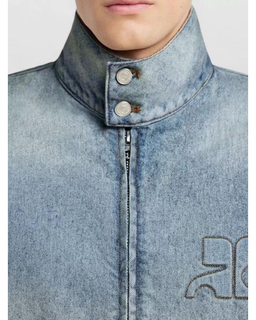 Courreges Blue Cotton Blazer for men