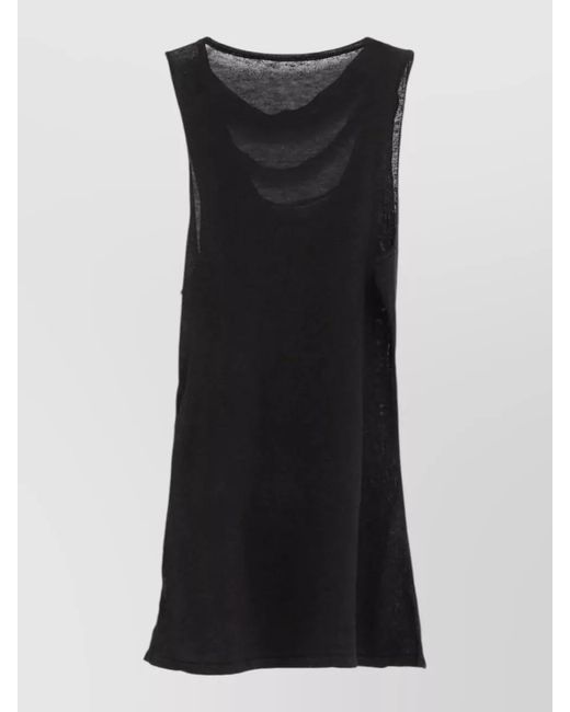 Paloma Wool Black Sleeveless Top Oliveties Draped Sheer Back
