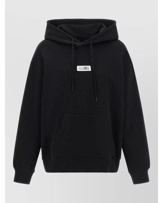 MM6 by Maison Margiela Blue Numeric Signature Hooded Sweatshirt Kangaroo Pocket