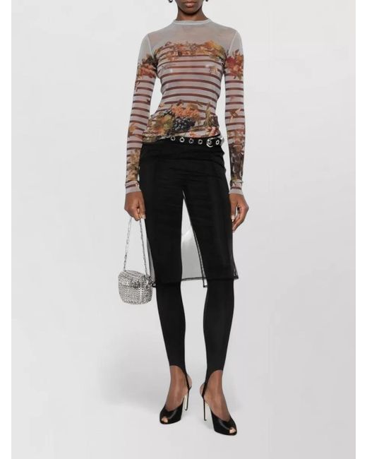 Jean Paul Gaultier Gray Silk Shirt