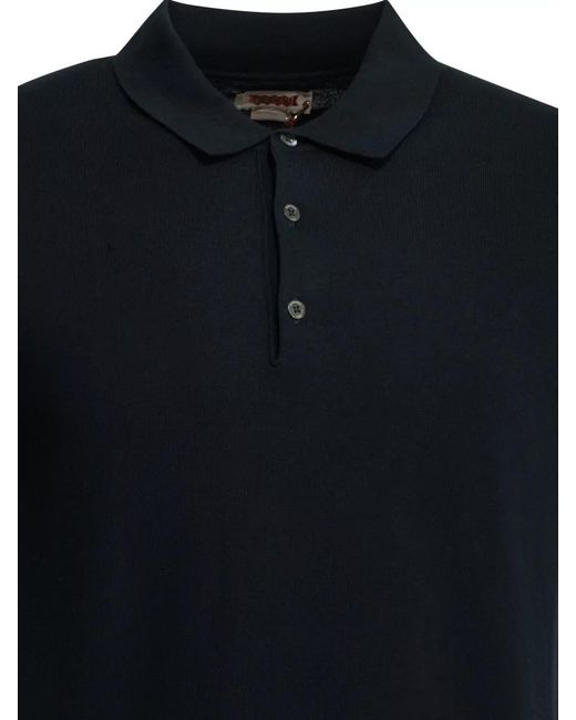 Baracuta Black Polo Collar Short Sleeve Ribbed Cuff Top for men