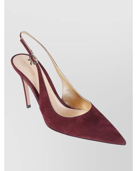 Gianvito Rossi Pink G95532 Nappa Silk Slingback Pumps