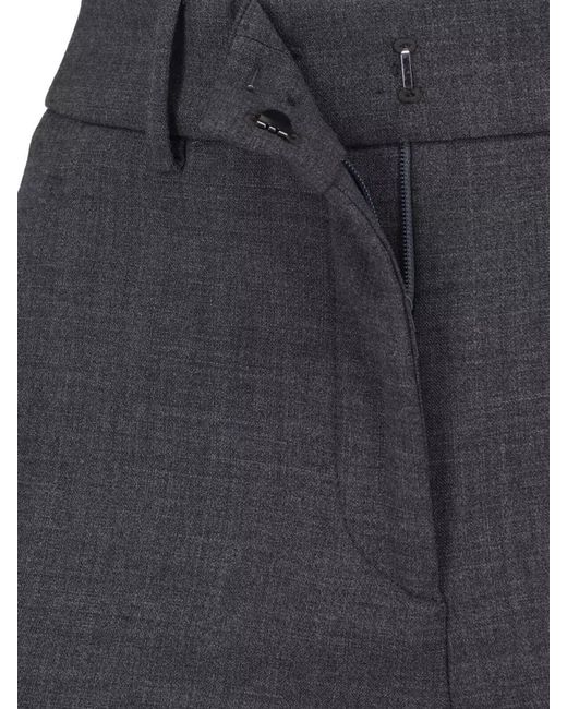 Incotex Gray Straight-Leg Suit Trousers