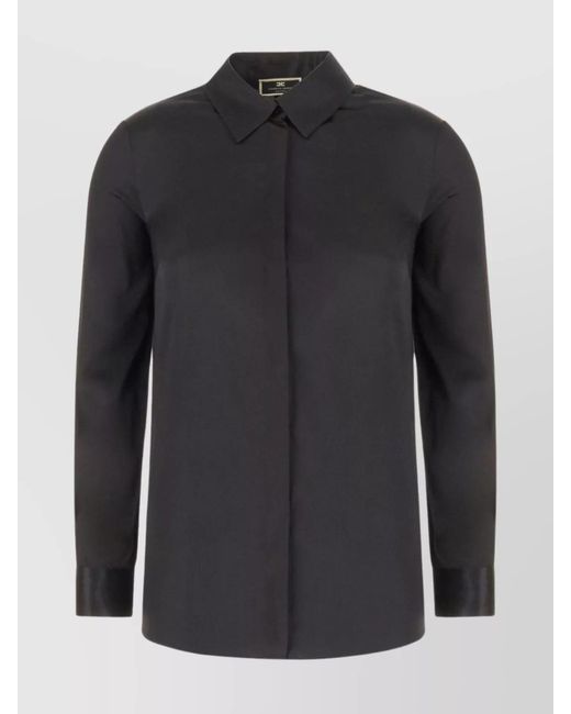 Elisabetta Franchi Blue Silk Blouse