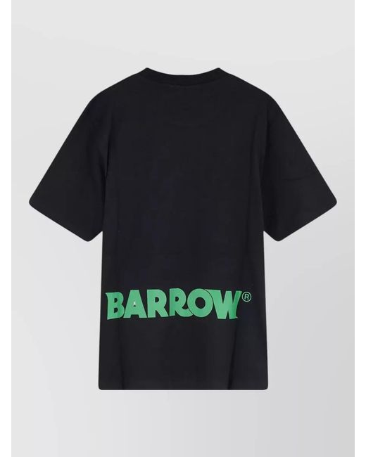 Barrow Black Short Sleeve Crew Neck Graphic T-Shirt for men