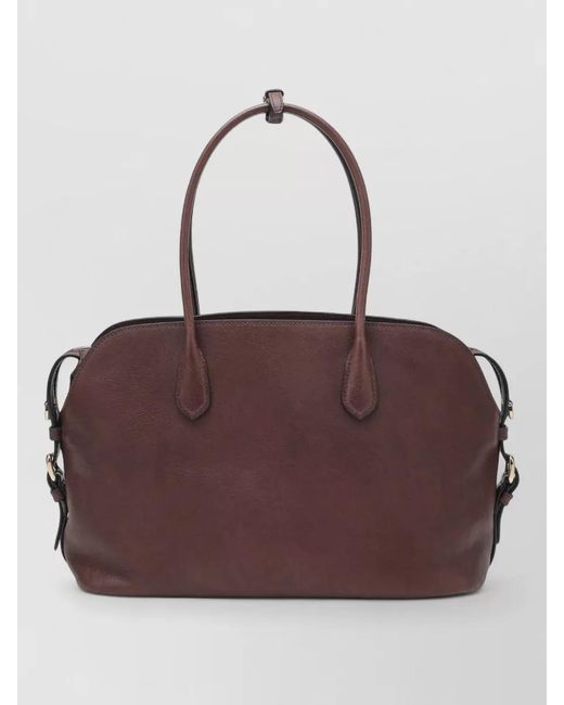 Prada Brown Shoulder Bag Detachable Strap Metal Hardware