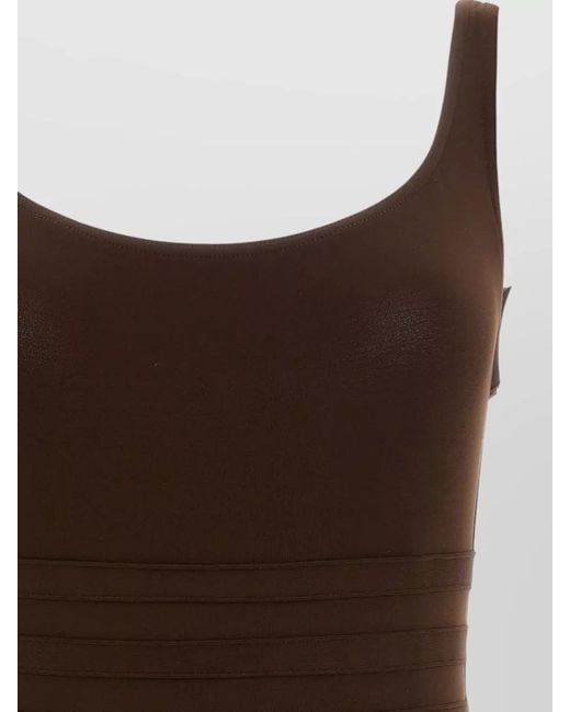 Eres Brown Round Neck One-Piece Swimsuit