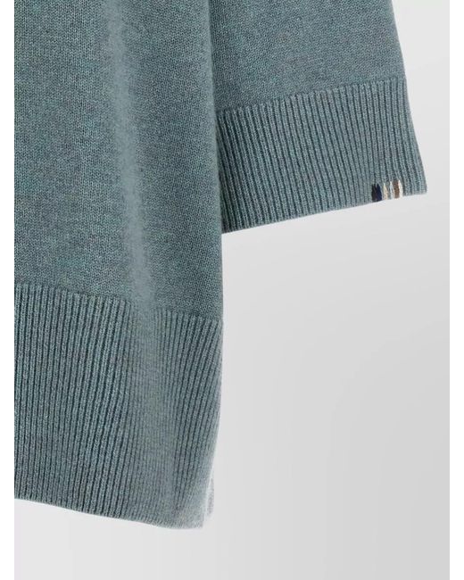 Extreme Cashmere Blue N°433 Sassie Round Neck Knit Top