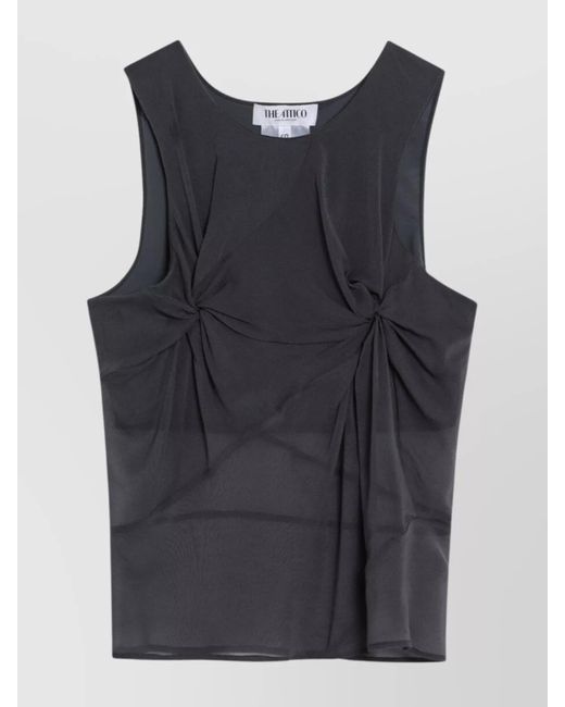 The Attico Blue Silk Tank Top