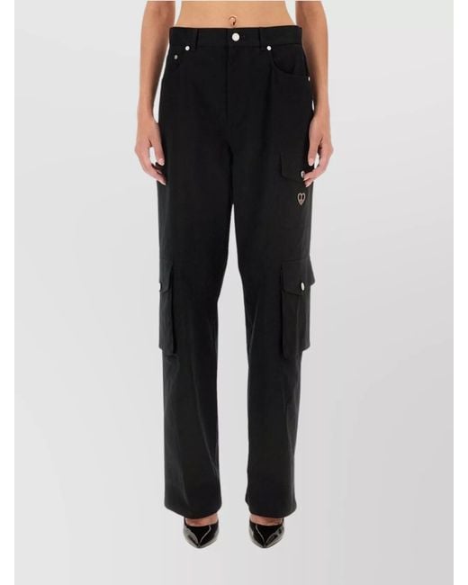 Moschino Black Cargo Trousers