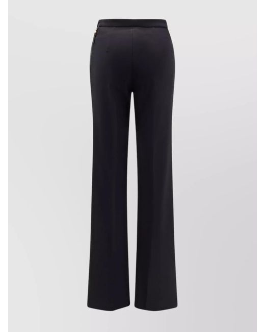 Elisabetta Franchi Blue Flared Wide-Leg Trousers