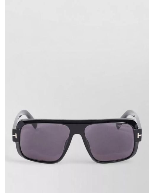 Tom Ford Purple Acetate Sunglasses Dark Lenses Metal Accents