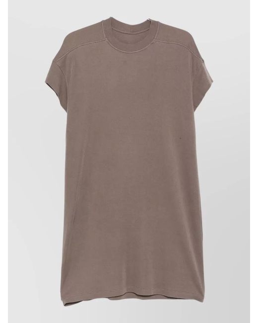 Rick Owens Brown Jumbo Short Sleeve Crew Neck Shirt for men