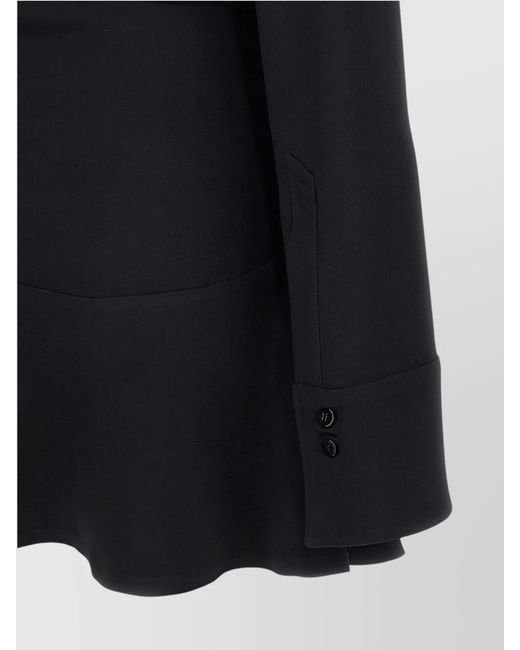 The Attico Black Mini Polo Dress