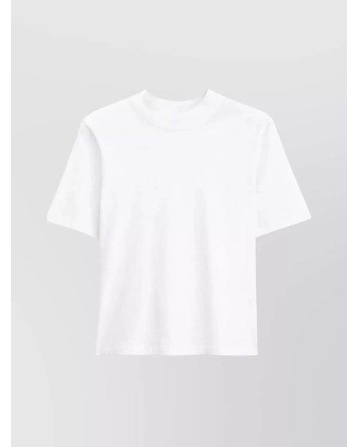 Filippa K White Cropped Organic Cotton Jersey T-Shirt