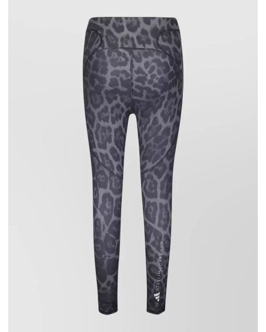 Adidas By Stella McCartney Blue Leopard-Print 7/8 Leggings