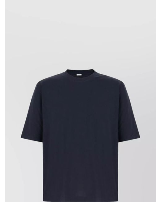 Malo Blue Stretch Cotton Crew Neck T-Shirt for men
