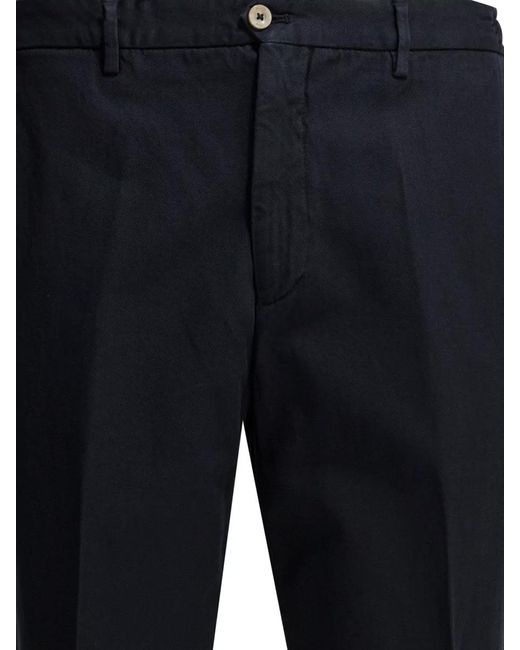 Briglia 1949 Blue Straight Leg Trousers Belt Loops And Pockets for men