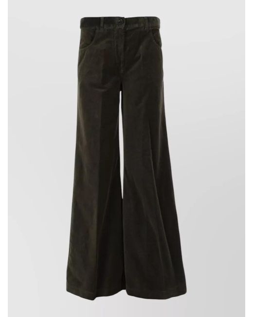 Aspesi Black Wide-Leg Trousers
