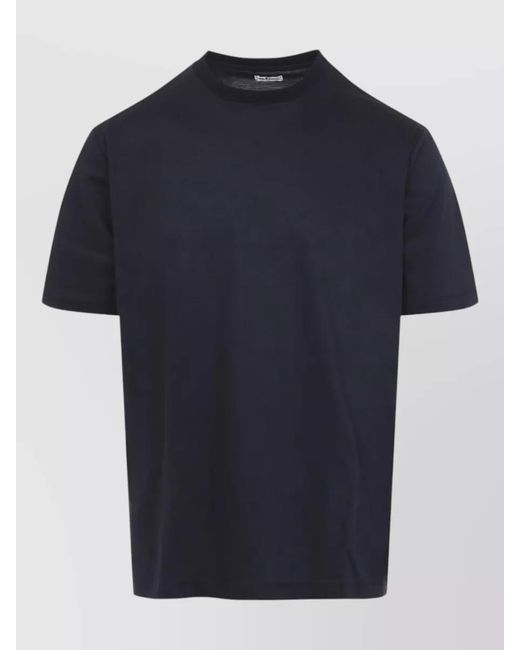 Kiton Blue Cotton Relaxed-Fit T-Shirt for men