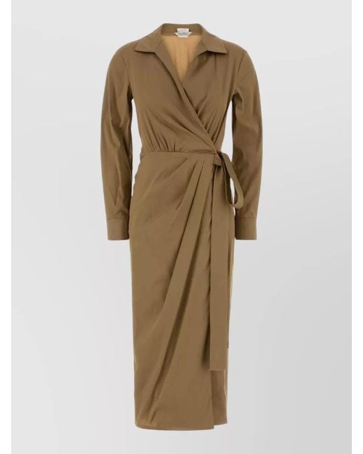 Max Mara Natural Cotton Shirt Midi Dress