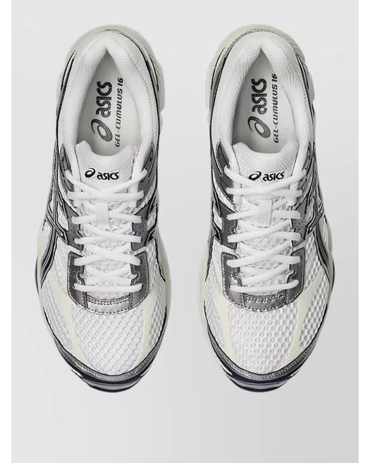 Asics Metallic Low Sneakers Mesh Panels Silk Nylon