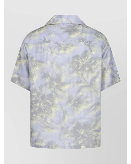 Maison Kitsuné Blue Short Sleeve T Shirt Chest Pocket for men