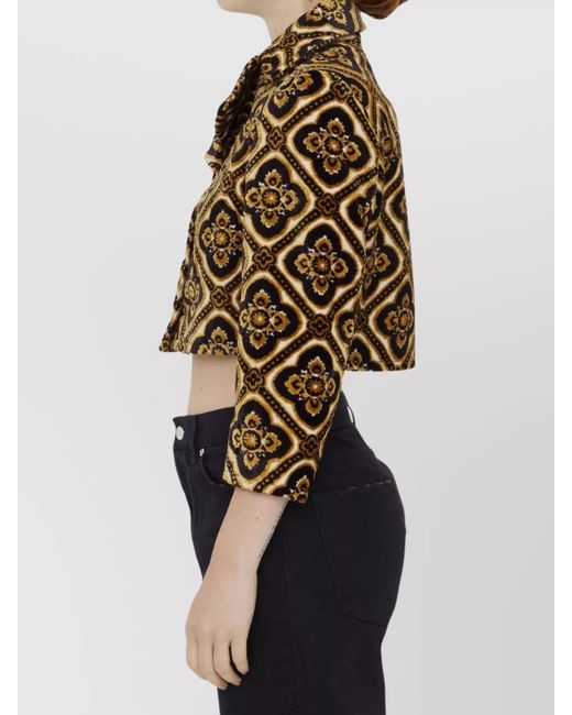 Etro Black Velvet Cropped Jacket