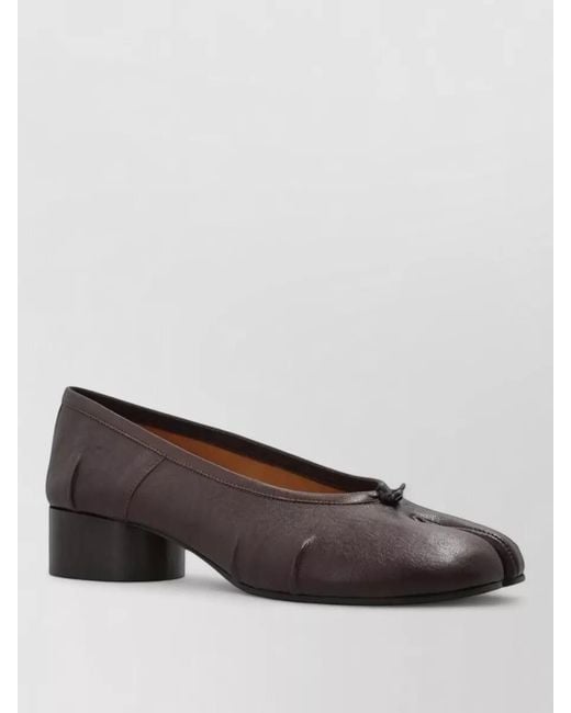 Maison Margiela Brown Tabi Ballerina Low Heel Split Toe