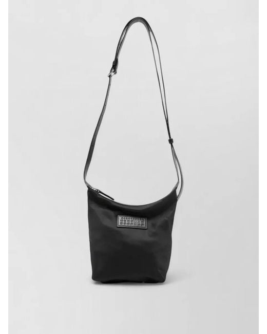 MM6 by Maison Margiela White Nylon Crossbody Bag Adjustable Strap Casual