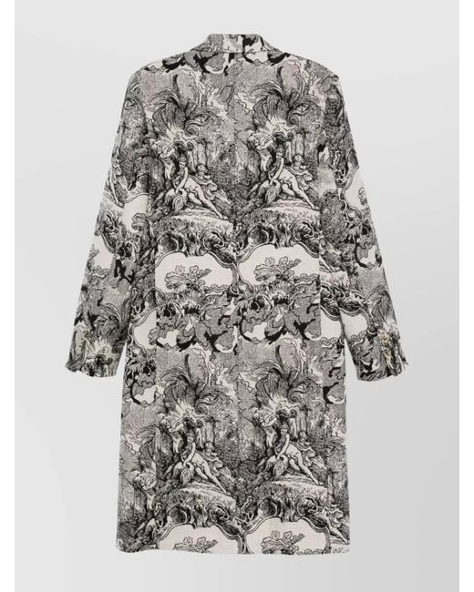 Vivienne Westwood Gray Printed Double-Breasted Coat for men